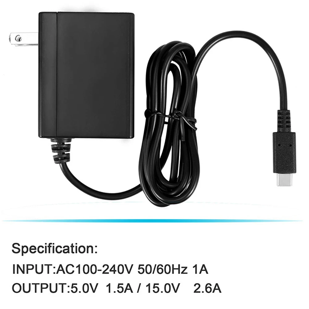 미국 플러그 AC 어댑터 충전기, NS 스위치, OLED 라이트, 벽 충전, USB C타입 전원 공급 장치, 가족 및 여행에 필수