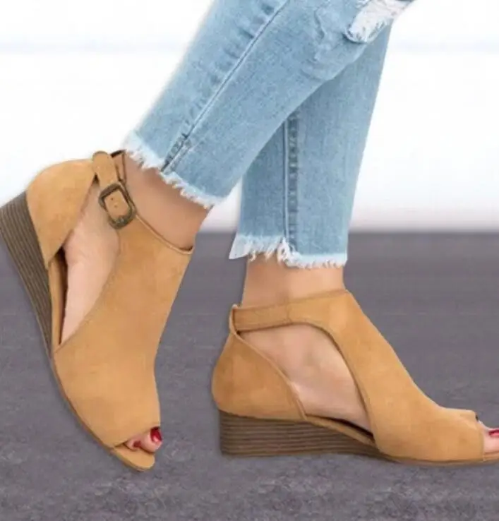Summer Shoes Womens Sandals New Dress Shoes Fashion Casual Rome Peep Toe Med Heels Heel Sandals Zomerschoenen Dames43