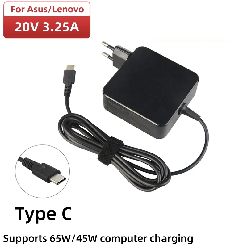 Laptop Charger 65W Type C 20V 3.25A 45W USB C Phone PD Power Ac Adapter For MacBook ASUS ZenBook Lenovo Dell Xiaomi Air HP Sony