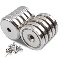 32/25/20 MM Neodymium Cup Magnets, Round Base POT Magnet with Countersunk Hole and Stainless Screws for Kitchen, Craft, Office 1