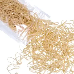 Variety Pack of Colorful Soft Elastic Hair Ties - 500 Pieces (Beige Color)