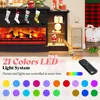 70" Electric Fireplace with Mantel, Farmhouse 3-Sided Fireplace TV Stand for TVs up to 75 Inch, Entertainment Center 5