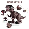 Remote Control Dinosaur Toy Set Walking Dinosaur Electric Dinosaur Toy with Light and Sound Boys Girls Gift 6