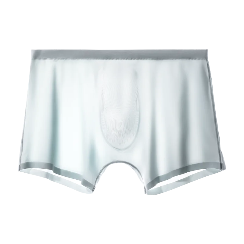 ملابس داخلية للرجال الرجال الحرير الجليد ثلاثية الأبعاد لكمة أسفل المنشعب الملاكمين سلس رقيقة جدا الملاكمين الصيف تنفس السراويل الرأس