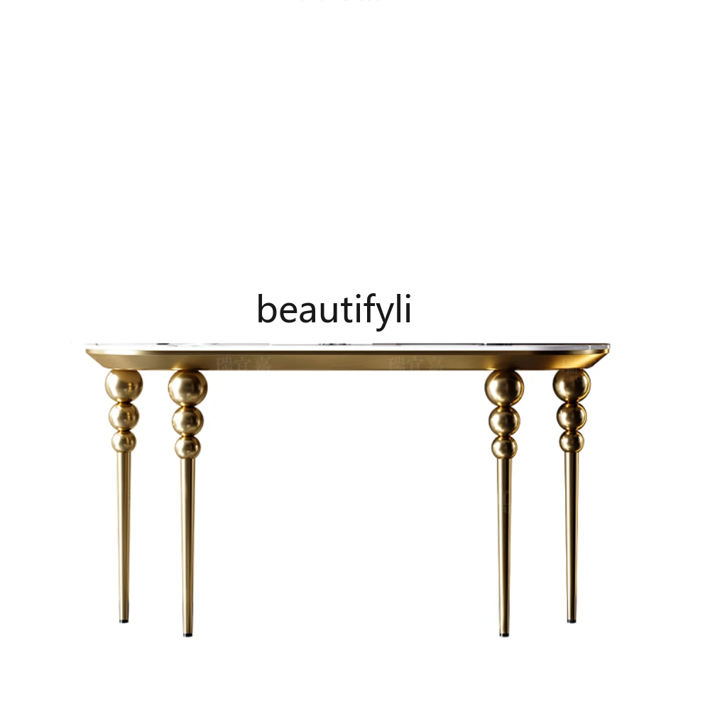 

High-End Console Light Luxury Household Console Tables a Long Narrow Table Long Large Table Table Wall Curio Cabinet