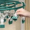 Stainless Steel Clothes Drying Hanger Windproof Clothing Rack Clips Sock Towel Bra Laundry Airer Hanger Underwear Socks Holder 2