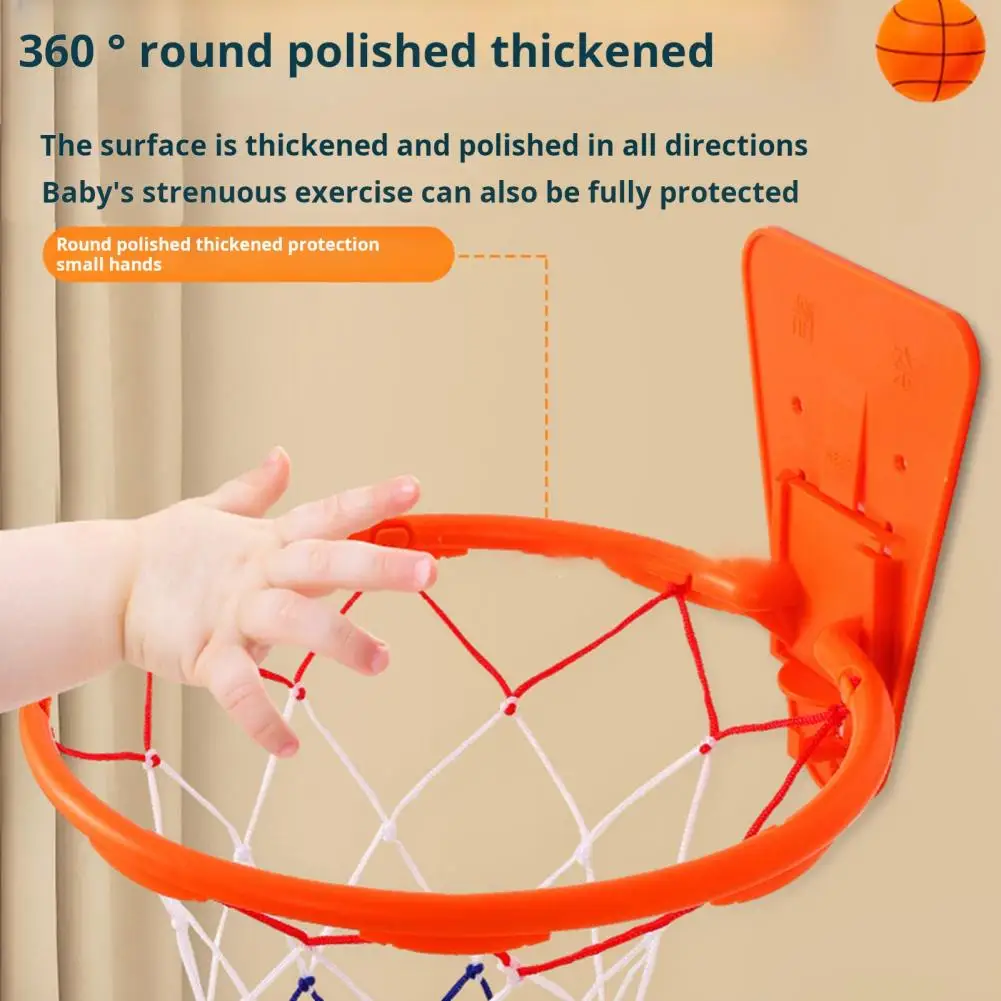 30/34cm Indoor Basketball Hoop Over The Door Mini Basketball Hoop Indoor Sports Accessory For Home Kids Bouncing Mute Silent