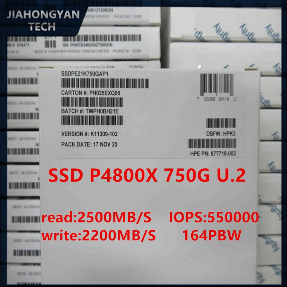 NEW Original FOR Intel Optane Ultra Long Life SSD P4800X 375G 750G