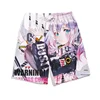 Cartoon Animation Shorts Male Student Hatsune Miku Peripheral Five-point Pants Thin Quick-drying Two-dimensional Beach Pants 3