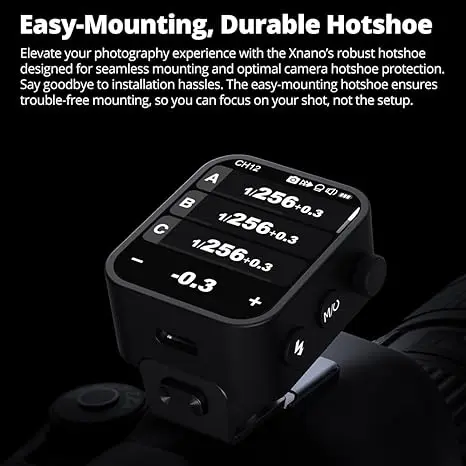 Godox X3 Xnano 트리거 TTL HSS 무선 플래시 트리거, 캐논 OLED 터치 스크린, 니콘 후지 올림푸스 파나소닉용