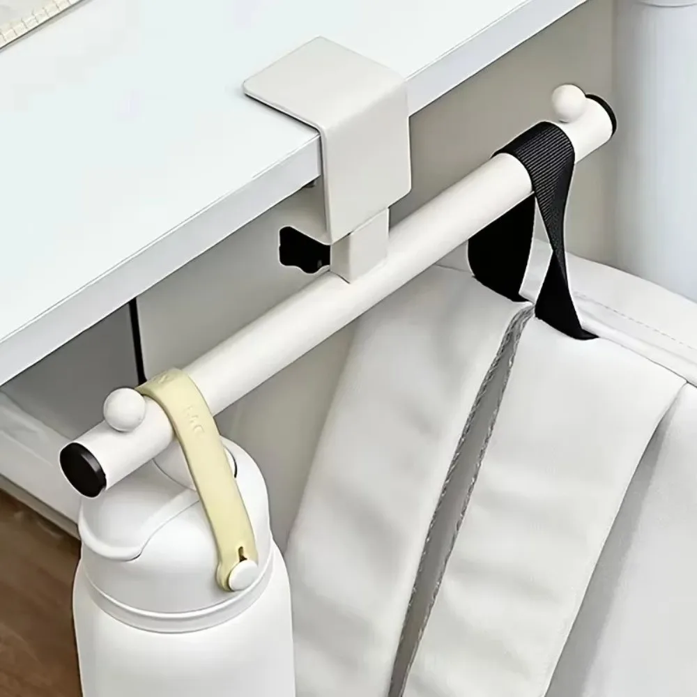 새로운 조절 가능한 책상 걸이 후크 둥근 모서리 탄소강 배낭 홀더 간편 설치 드릴 필요 없는 다용도 후크 사무용품