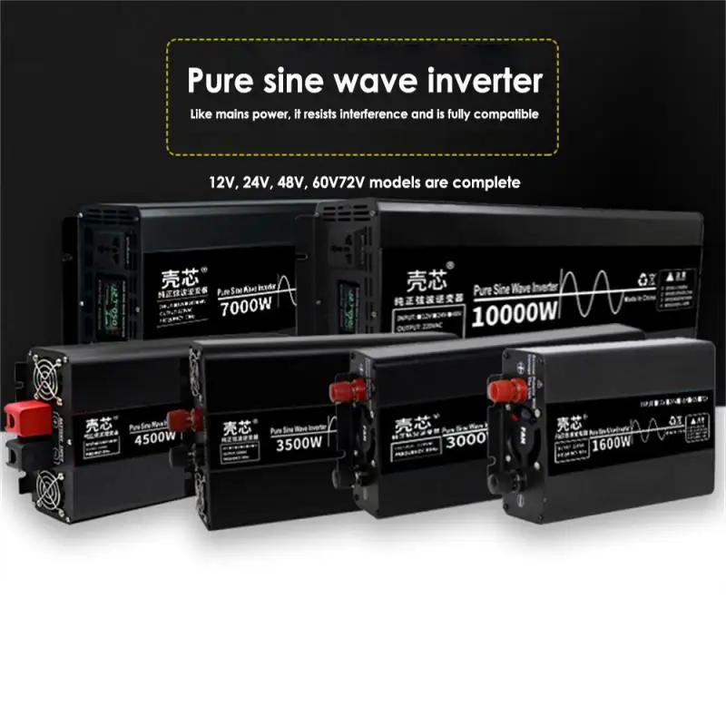 

Pure Sine Wave Inverter 12v/24v 5000W 8000W Portable Power Bank Converter Solar Inverter 220v Solar Car Converter
