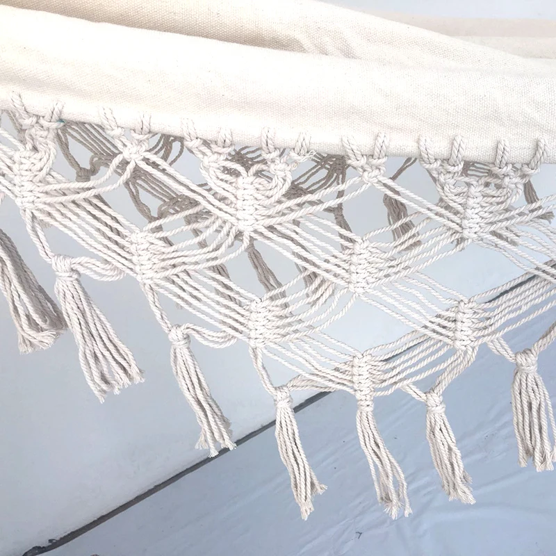 Description Picture 5 of itemDeluxe Double Hammock Outdoor Nordic Swing Hanging Macrame Camping Hammock Chaise Sleeping Hamacas Jardin Exterior Equipment