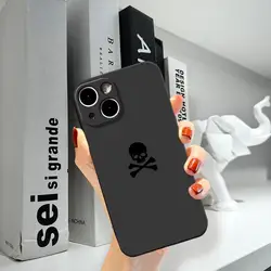 Black Skull Soft Phone Case - Premium Protective Cover - 16ProMax (Z1)