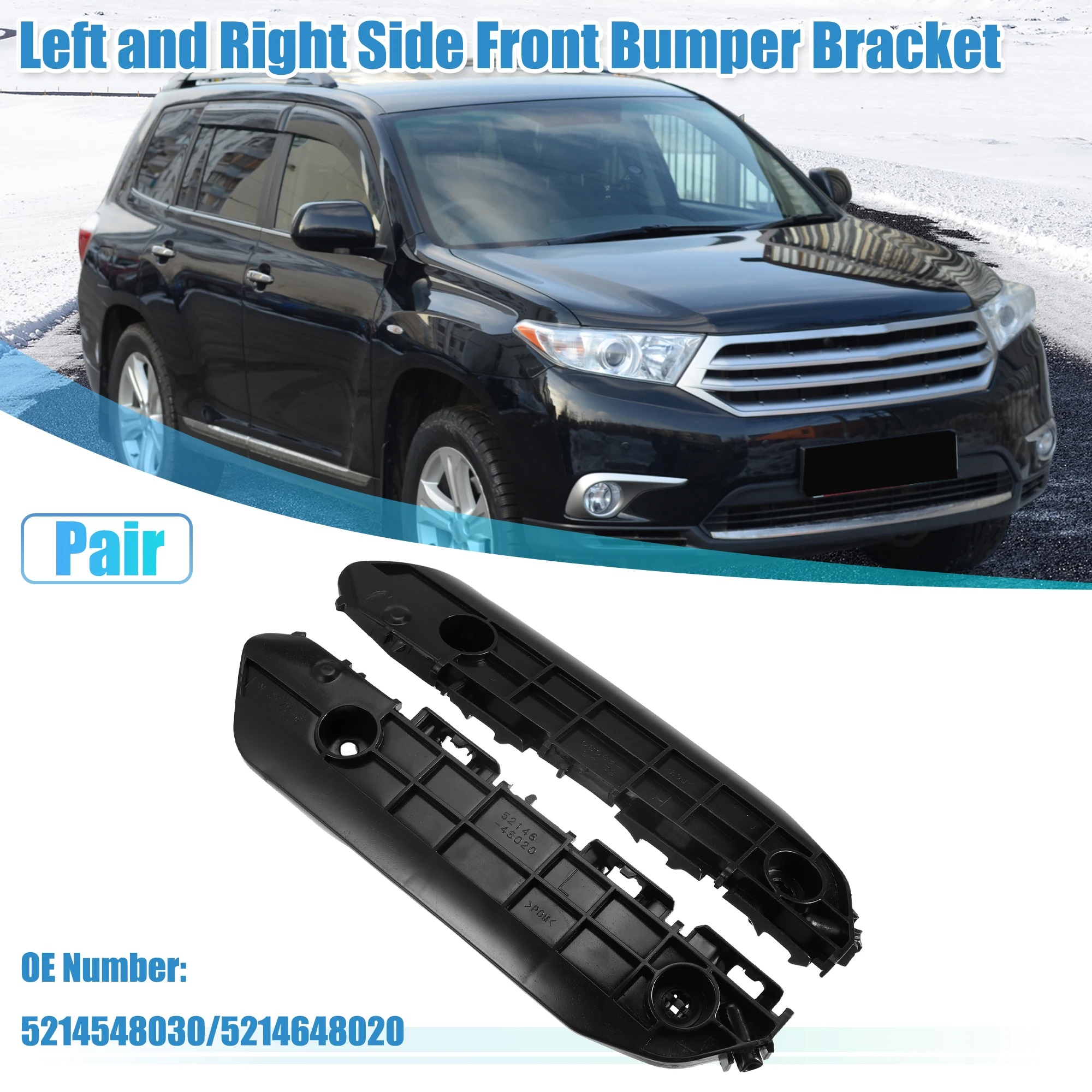

X Autohaux № 5214548030/5214648020 пара Левый Правый передний бампер кронштейн для Toyota Highlander 2008 2009 2010