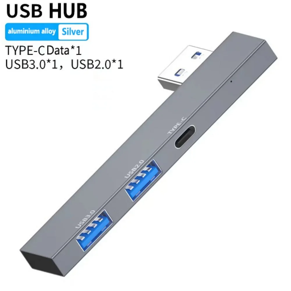 Ultra-Slim High-Speed 4-in-1 USB Hub Adapter with 3 Ports
