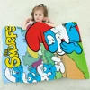 Cute Cartoon Smurfs Printed Blanket Picnic Blankets Warm Blanket Soft and Comfortable Blanket Home Travel Birthday Gift 6