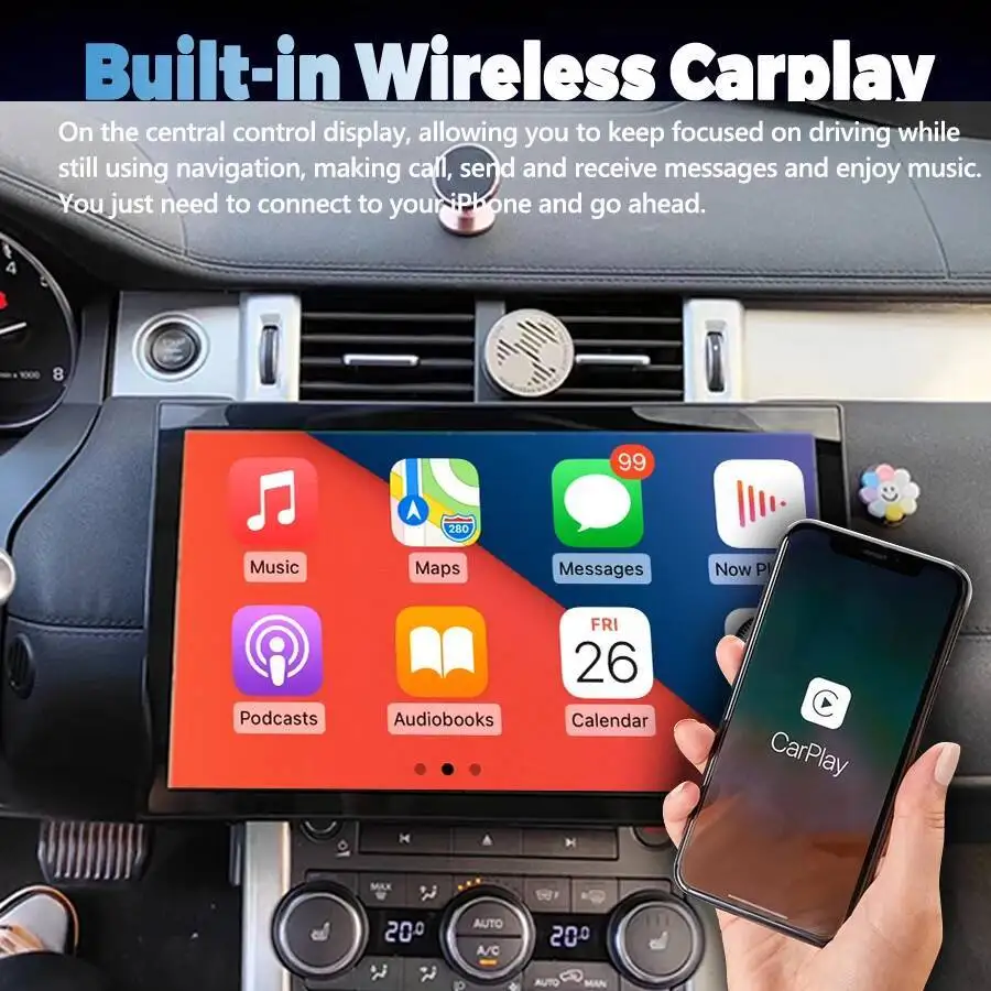 Pantalla de 13,3 pulgadas para coche, Radio Android, navegación GPS estéreo para Land Rover Range Rover Evoque 2013-2017, reproductor Multimedia CarPlay HU 2