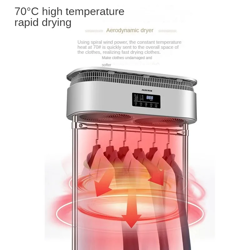 Clothes dryer Household quick drying clothes Babies' clothing pasteurization Foldable High power dryer Dehumidifier 6