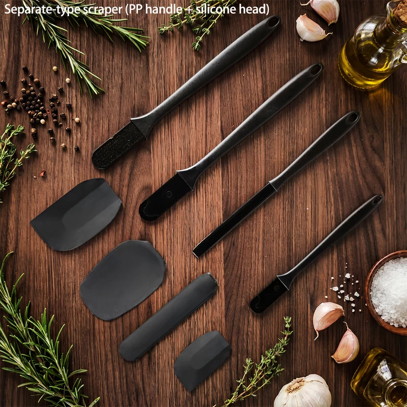 Silicone kitchenware 6-piece set, cream scraper, spatula, oil brush, size...