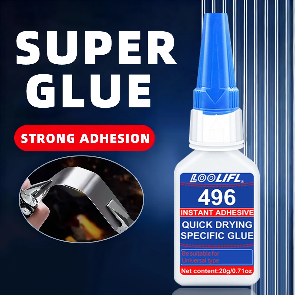 กาวซุปเปอร์แอดฮีซีฟอเนกประสงค์ 20 กรัม แห้งเร็ว ใส เหมาะสำหรับงานโลหะ พลาสติก ไม้ เซรามิก และงานซ่อมแซม DIY ด้วยมือ 1