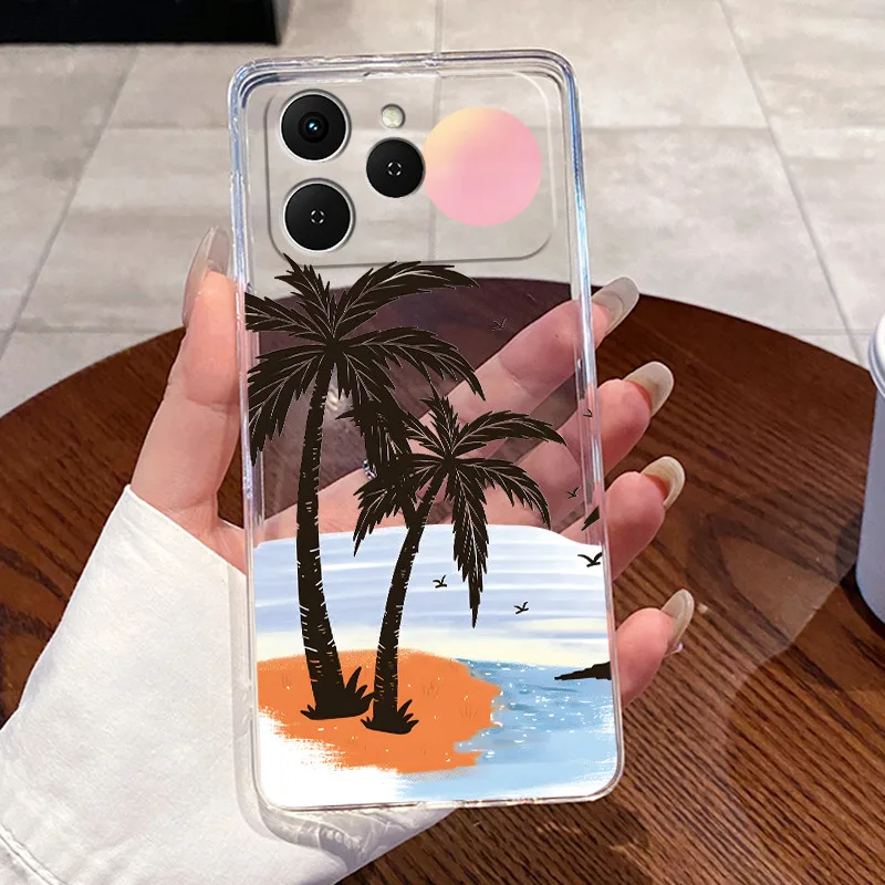 Aesthetic Luxury Cute Cat Astronaut Transparent Phone Case Cover