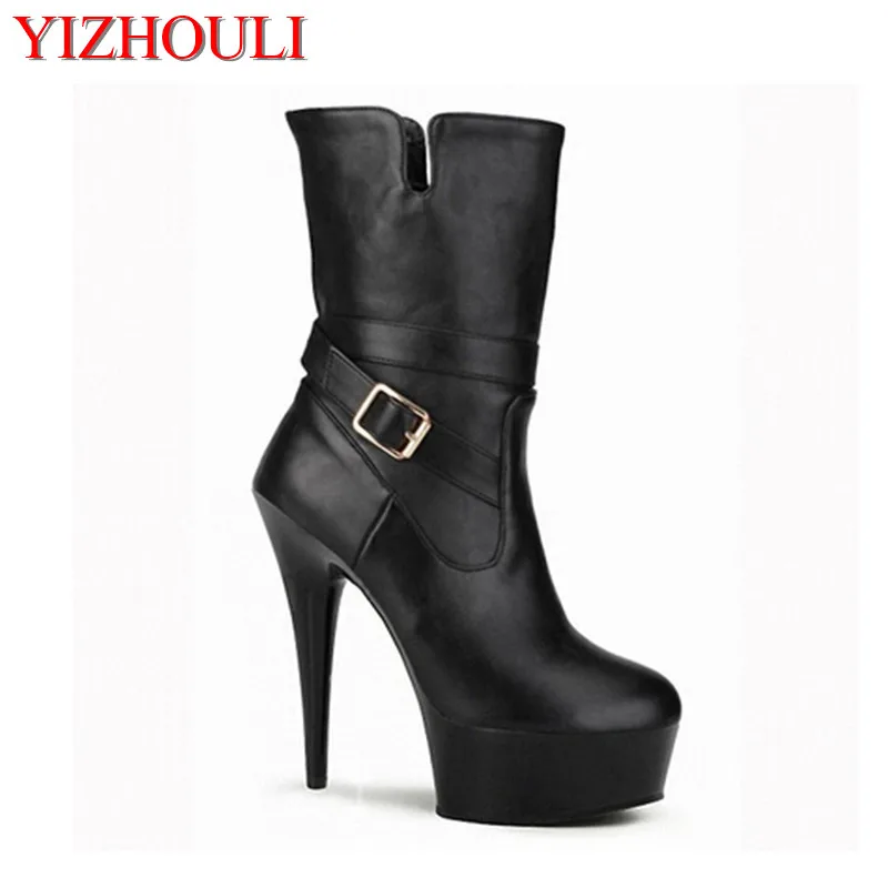 

Fashion women's 15cm high heel stage do not high-heeled shoes, Roman style sexy model catwalk short dance shoes