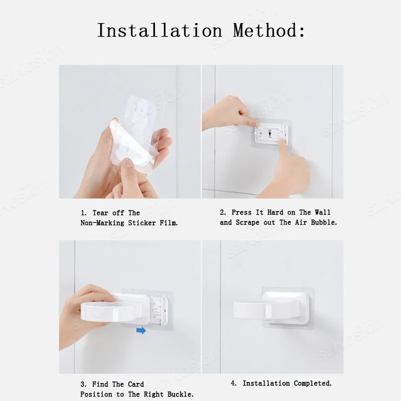 No Punching Hair Dryer Holder Adhesive Wall Mount Organizer Bath Rack Image 9