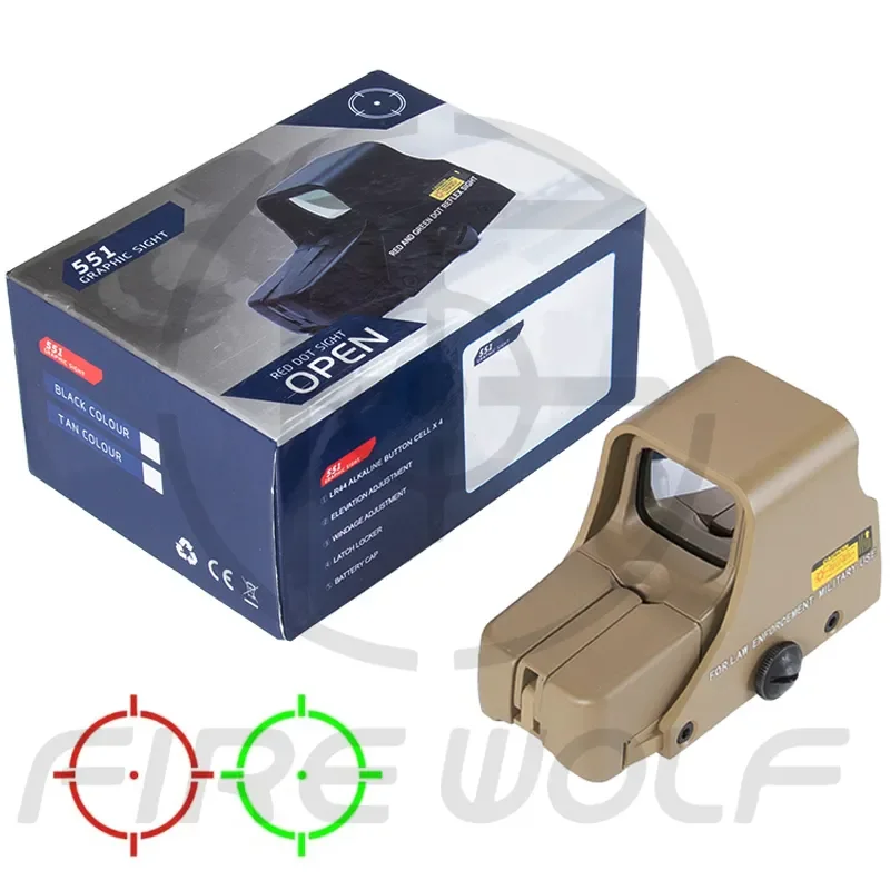 Red Dot Sight 551 552 553 Red Green Dot Holographic Sights Scope Hunting Reflex Sight Riflescope with 20mm Mount
