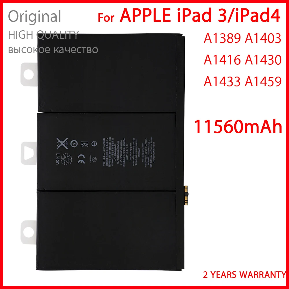 100-Genuine-11560mAh-A1389-A1403-A1416-A1430-A1458-A1459-For-iPad-3-4 ...