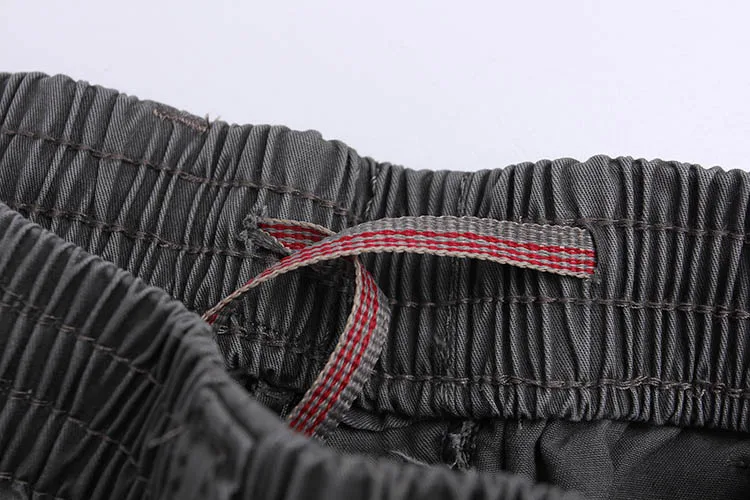 Summer cargo cotton thin pants pocket zipper large size big 8XL 10XL 9XL 140KG out door casual safari style pants black 48 5