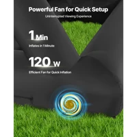 SucceBuy 14/15/16/18/20 FT Inflatable Projector Screen with 120W Air Blower Projector Screen for Outdoor Theater Theme Party - Image 3