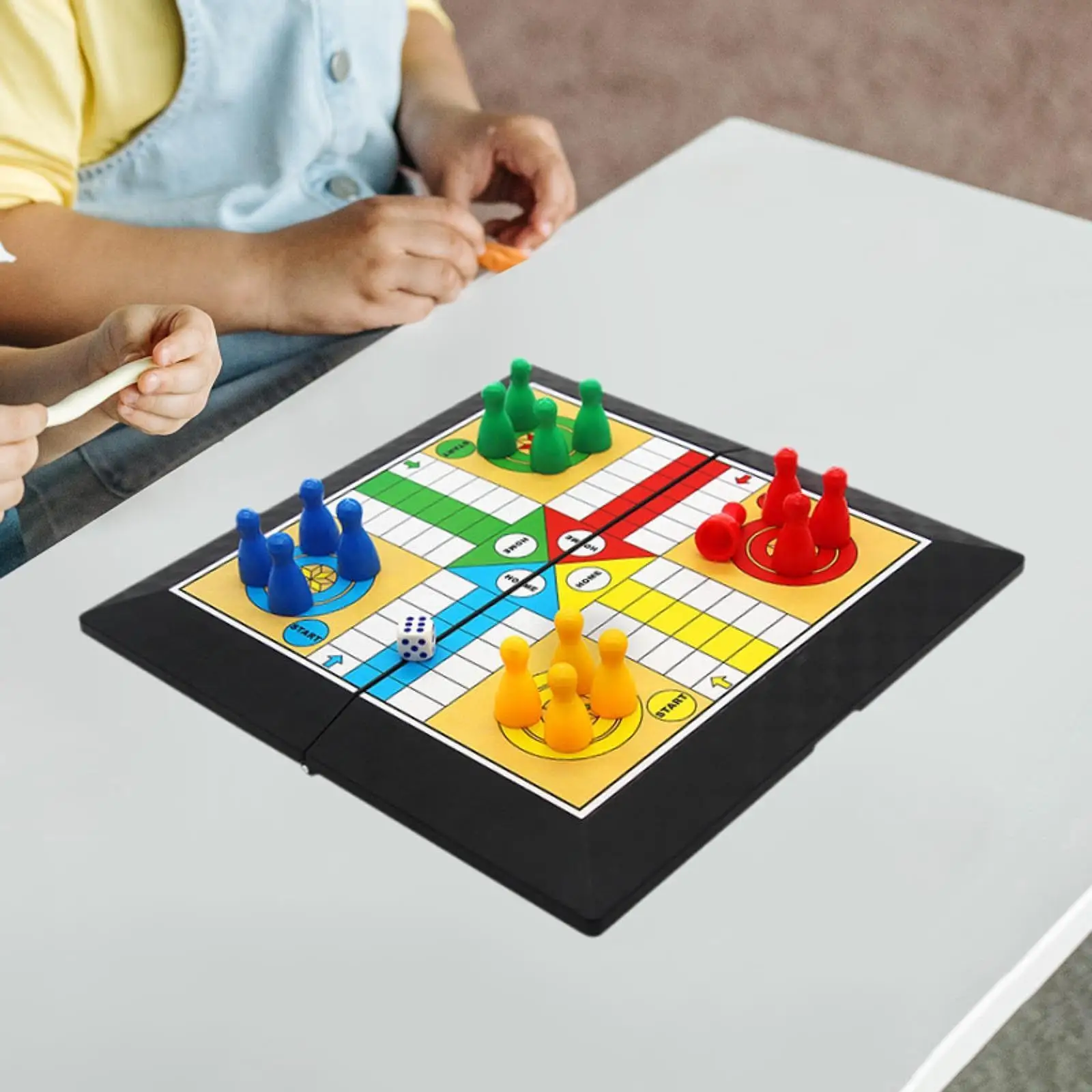 Ludo Board Game Set Educational Toys Traditional Flying Chess Game Strategy Family Dice for Teens Children Party Games