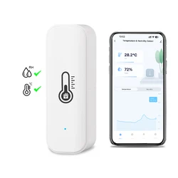 Smart Indoor WiFi Temperature & Humidity Sensor with App Monitoring (1pc WiFi)