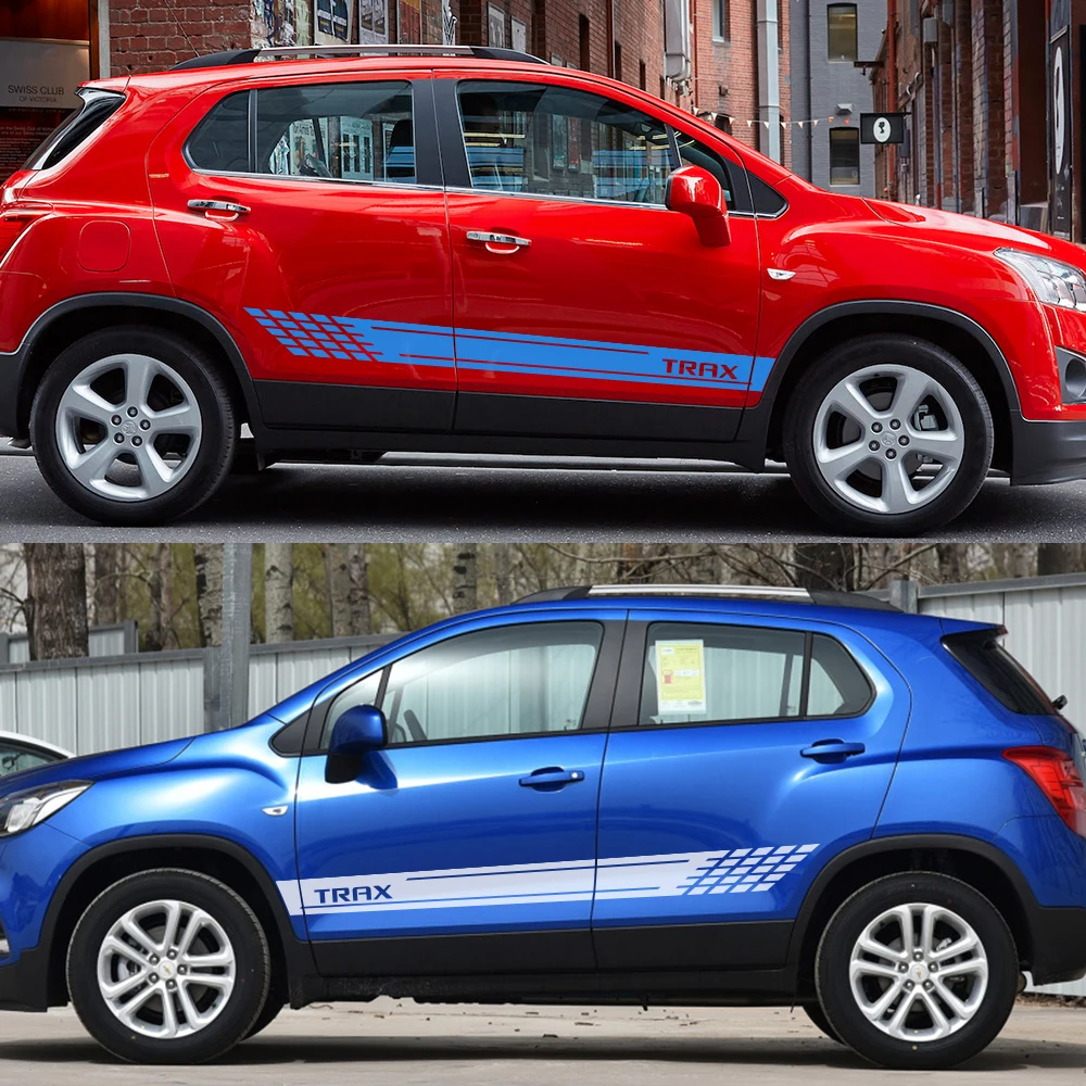 2Pcs Car Door Side Stickers For Chevrolet Trax Tuning Accessories