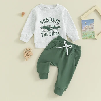 Toddler Boys Eagle Print Sweatshirt Set 1