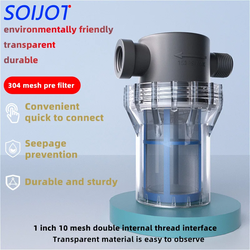 1/4นิ้วตัวกรองภายในและภายนอกเครื่องกรองน้ำสำหรับการเกษตรถังปลาเจดีย์ข้อต่อทองเหลืองปั๊มน้ำ 1