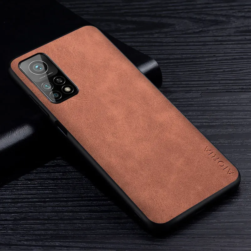 Premium PU Leather Scratch-Resistant Solid Color Phone Case