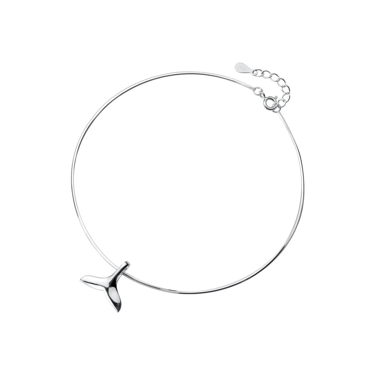 Modian Simple Cute Mermaid Tail Anklet for Women Fashion 925 Sterling Silver Link Chain Animal Anklet Fine Jewelry Girl Gift