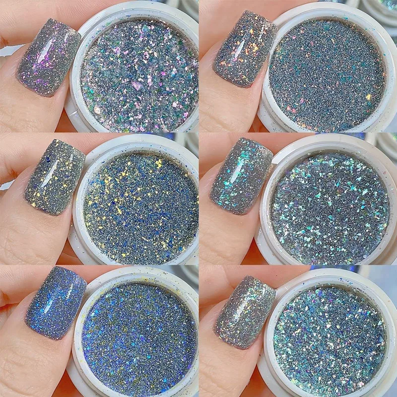 

Brocade Ultrathin Glitter Nail Powder Sequins Sparkly Flash Crystal Pigment Dip Chrome Powder Nails DIY Dust Nail Supplies