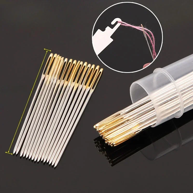 30pcs Cross Stitch Needles Gold Tail Blunt Embroidery Needlework Tools