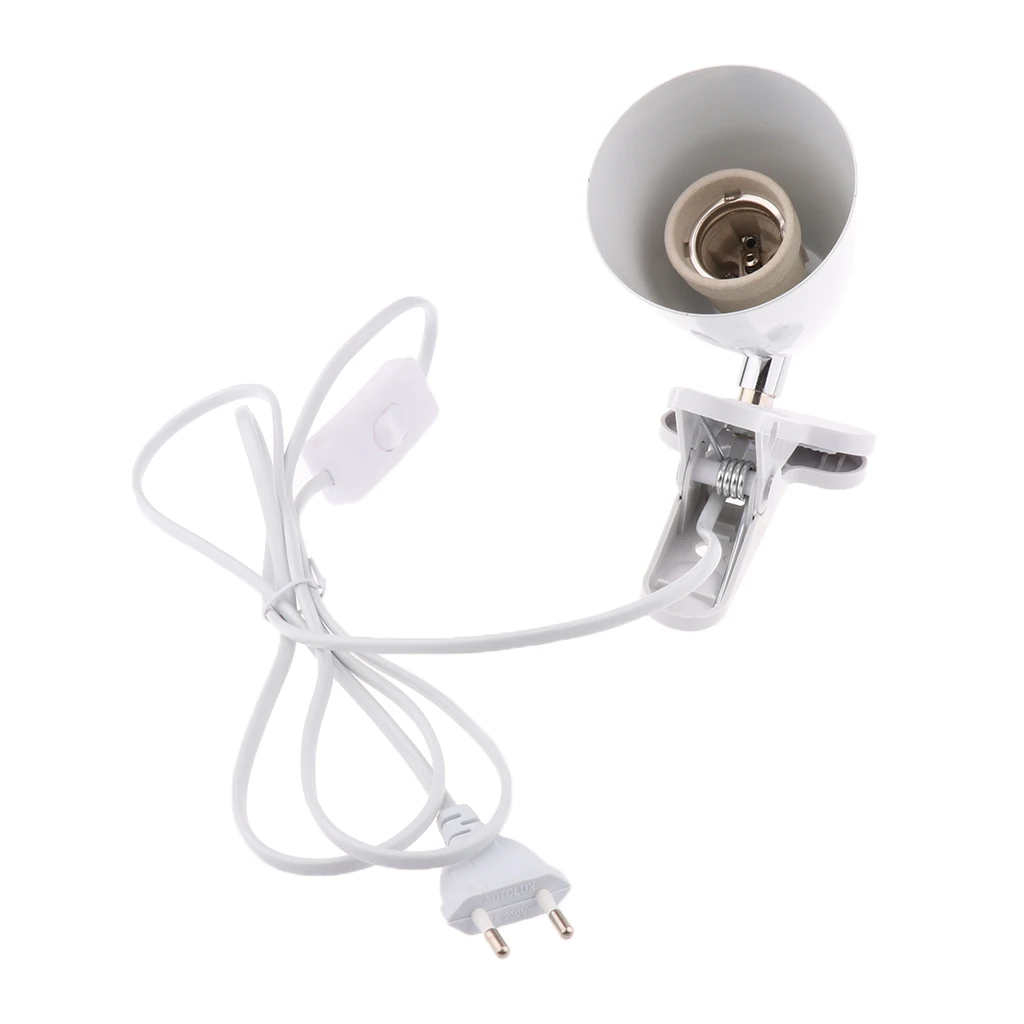 Bell Mouth Reptile Heat Light UVB Bulb Lamp Holder E27 EU Plug