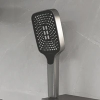 AITANA ปืนสีเทาหรูหราทองเหลือง Thermostatic ระบบฝักบัว Minimalist ปกปิดเพดาน Hot & Cold Water 3-Function ห้องน้ํา Mixer 6