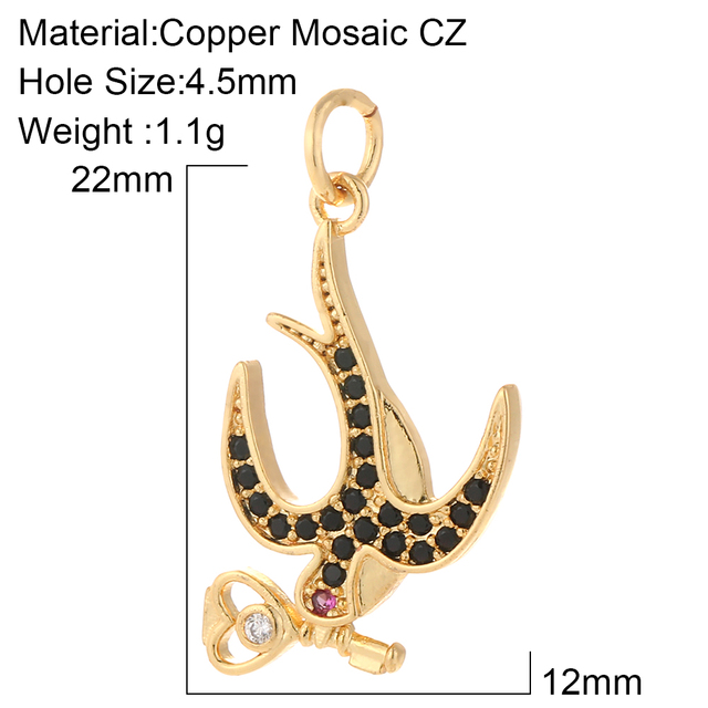 Crystal Animal Hummingbird Charms Necklaces For Women Fashion Jewelry Gold Pendant Color Chain Bird Pendant Choker Supplies