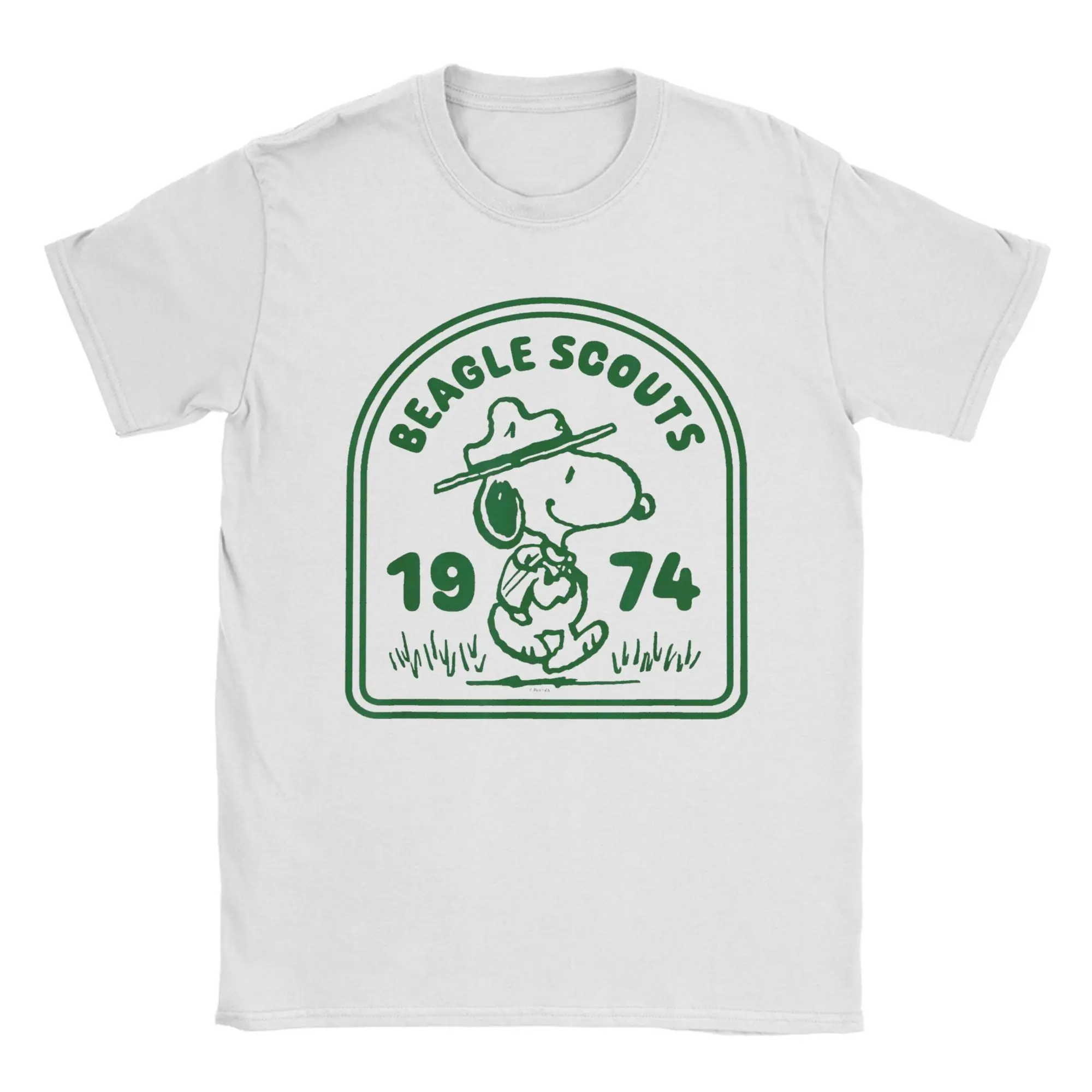 Snoopy Beagle Scouts T-Shirts Herren-Baumwollkleidung Harajuku Cartoon Rundhalsausschnitt Kurzarm