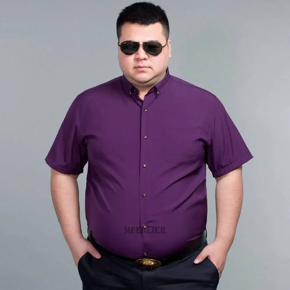14xl 160kg Summer Men Dress Shirt Short 