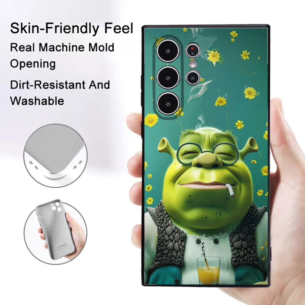 Lustige Anime Movie S-Shrek Handyhülle Samsung Galaxy S25 S24 S22 S23 Ultra S21 S20 Plus 5G Frosted Non-Slip Full Cover Soft Case – Detail 6
