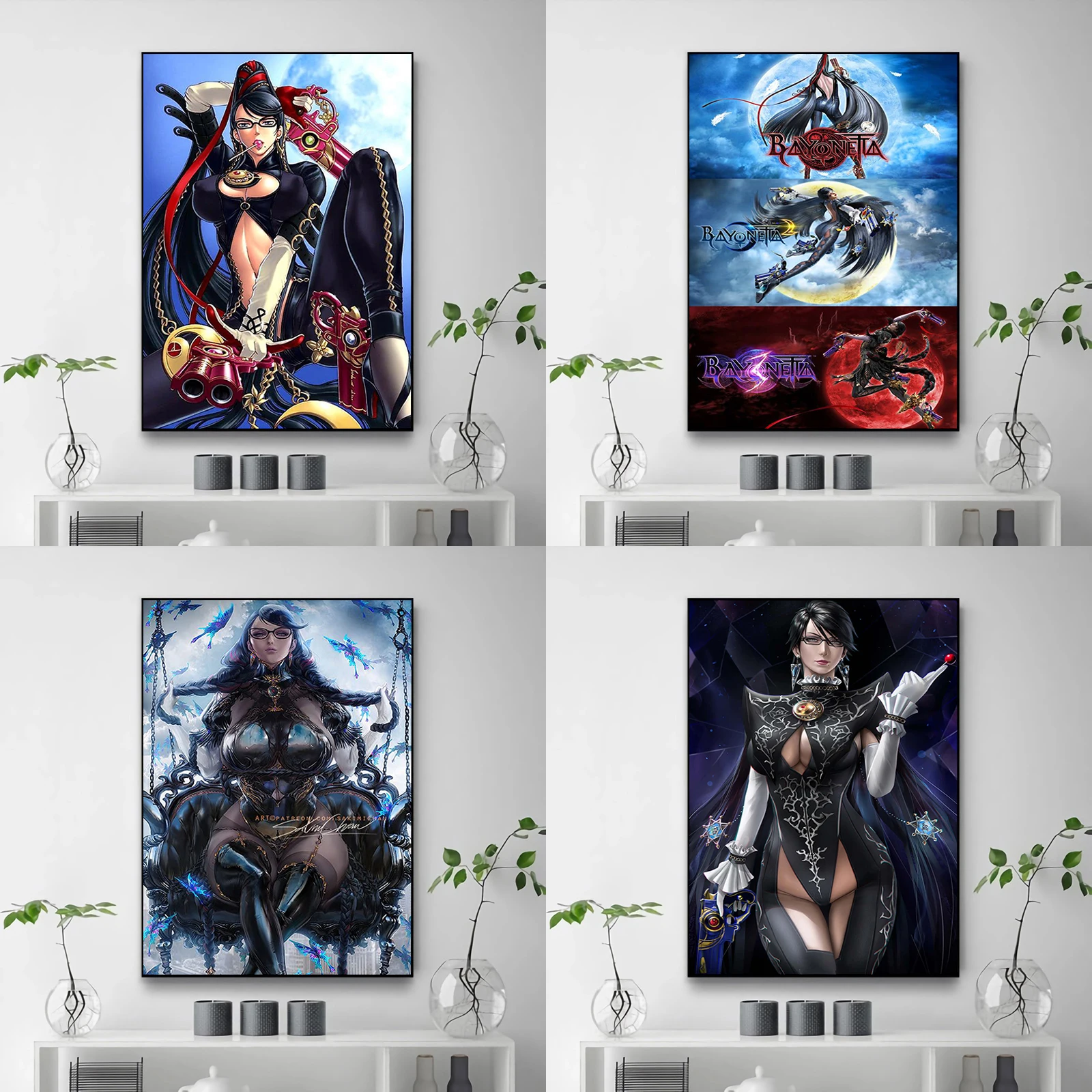 

Bayonetta Game Poster Home Decorations for the Room Decor Decorative Painting Canvas Wall Art Posters Paintings Decoration Gamer