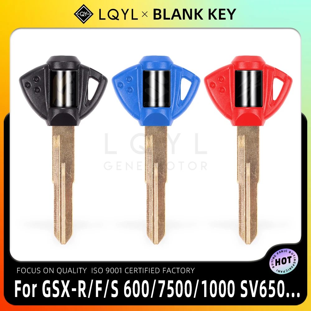 LQYL New Blank Key Motorcycle Replace Uncut Keys For Suzuki GSX600F GSR750 GSX750F GSXR600 GSXR750 GSXR1000 GSXR1300 SV650 GSX-R
