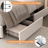 Smart LED Platform Bed Frame with 4 Storage Drawers, Crystal Button-Tufted & Stainless Gold Trim Wingback Headboard/ 6